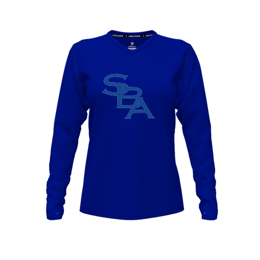 [FTLVCFRY-FYXS-LOGO2] Comfort T-Shirt (Female Youth XS, Royal, V Neck, Logo 2, Long Sleeve)