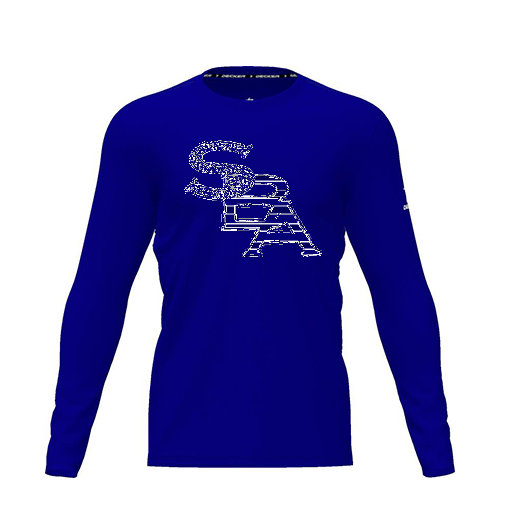 [FTLCDFRY-YXS-LOGO1] Dri Fit Performance T-Shirt (Youth XS, Royal, Logo 1, Long Sleeve)