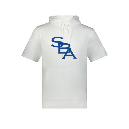 [6871.005.S-LOGO2] Men's Dri Fit Short Sleeve Hoodie (Adult S, White, Logo 2)