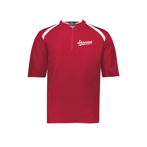 [229581-AS-RED-LOGO3] Men's Dugout Short Sleeve Pullover (Adult S, Red, Logo 3)
