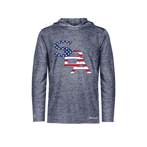 [FOLHCGNV-AS-LOGO1] Decker Men's Charge Hoodie (Adult S, Navy, Logo 1)