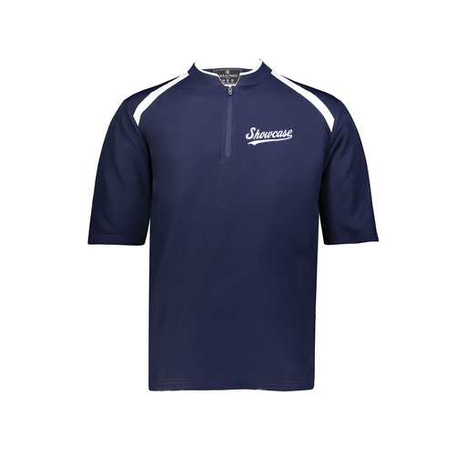 [229681-YS-NVY-LOGO3] Youth Dugout Short Sleeve Pullover (Youth S, Navy, Logo 3)