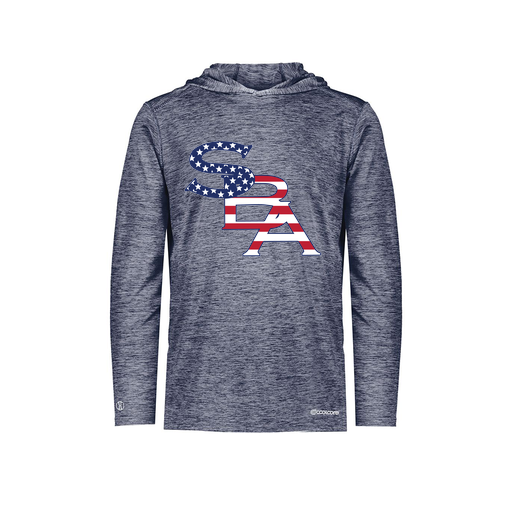 [FOLHCGNV-YS-LOGO1] Decker Youth Charge Hoodie (Youth S, Navy, Logo 1)