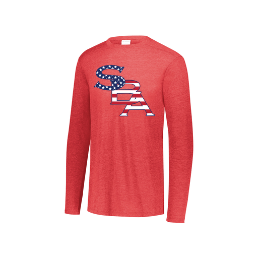 [FTLCUBRD-YS-LOGO1] Youth LS Ultra-blend T-Shirt (Youth S, Red, Logo 1)
