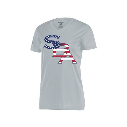 [222820.099.S-LOGO1] Ladies Movement Dri Fit Shirt (Female Adult S, Silver, Logo 1)