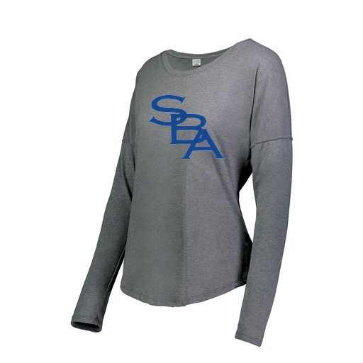 [FTLCUBGY-FAXS-LOGO2] Ladies LS Ultra-blend T-Shirt (Female Adult XS, Gray, Logo 2)